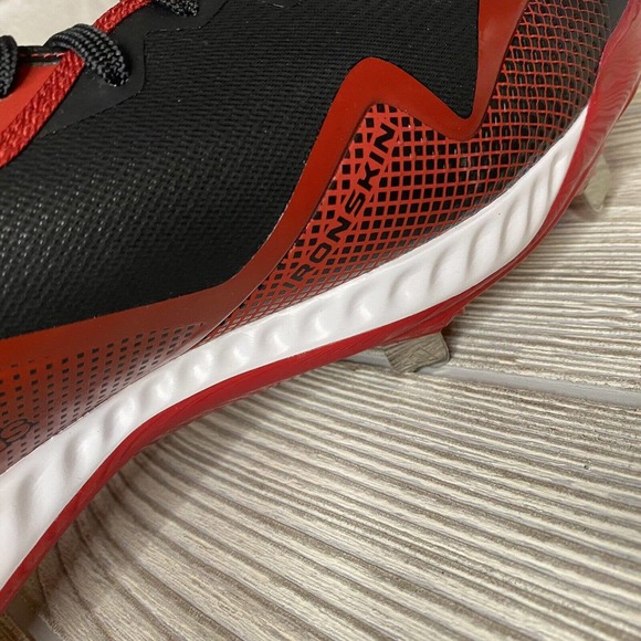 Adidas Icon 6 Bounce Metal Baseball Cleats Men’s 14 Black Red FV9348 New main image 4